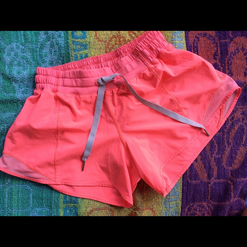 Lululemon Active shorts size 6 (med) neon pink